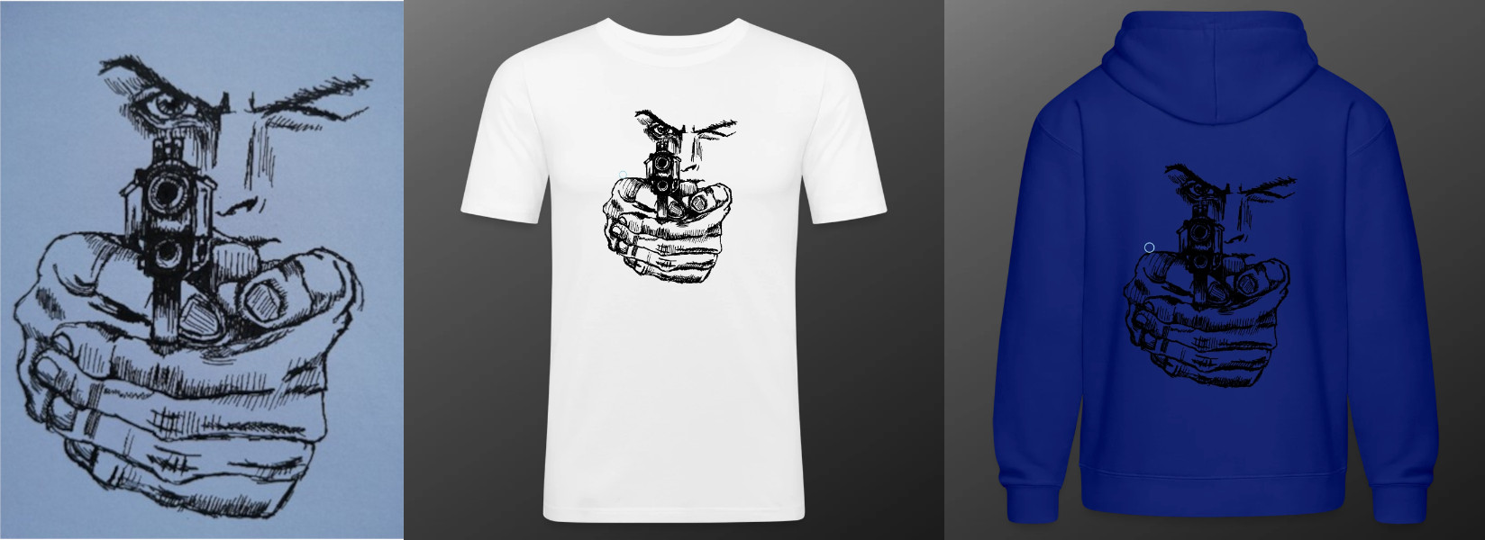 Got You! Handzeichnung, T-Shirt und Hoodie