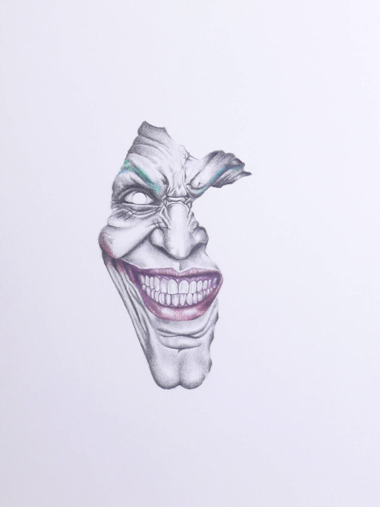 Joker | 29,5 x 42 cm; Bleistift und Farbstift auf Papier