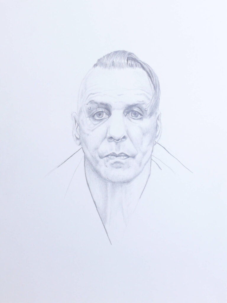 Till Lindemann 1 | 29,5 x 42 cm; Bleistift auf Papier