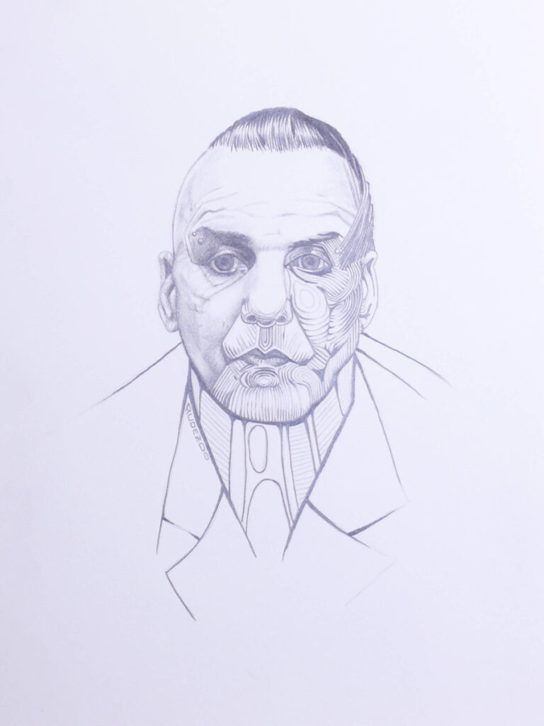 Till Lindemann 2 | 29,5 x 42 cm; Bleistift auf Papier